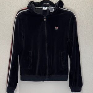 Fila Y2K Vintage Velour Track Jacket Size Large